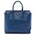Sac cabas convertible ouvert Prada Saffiano Lux bleu