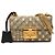 Borsa a tracolla Gucci Small GG Supreme Bee Padlock Beige