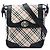 Borsa a tracolla Burberry Nova Check in tela nera Nero