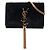 Autre Marque Borsa a tracolla Saint Laurent Kate Tassel Small in camoscio nero con monogramma