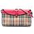 Borsa a tracolla Burberry Haymarket Check Canvas Leah Rosa
