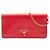 Prada Vitello Move Crossbody-Bag mit Kette in Rot