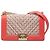 Borsa a tracolla Chanel Small Chevron in tweed e pelle di agnello Pearl Boy rosa