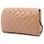 Clutch Chanel CC in pelle d'agnello trapuntata marrone con tracolla a catena - vista 2