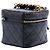 Piccola borsa vanity Chanel in pelle di vitello trapuntata nera con catena e borsa satchel Nero - vista 2