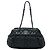 Bolso Bowling Chanel Chic Quilt de piel de becerro iridiscente acolchada negra Negro