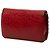 Borsa a tracolla Chanel CC rossa in nappa embossed con camelia, Wallet On Chain Rosso - vista 2