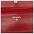 Borsa a tracolla Chanel CC rossa in nappa embossed con camelia, Wallet On Chain Rosso - vista 5