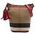 Borsa a secchiello Burberry Mini Mega Check Canvas Ashby con nappe marrone