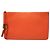 Bamboo Clutch Gucci de piel de becerro naranja con borla de bambú