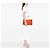 Bamboo Clutch Gucci de piel de becerro naranja con borla de bambú - vista 6