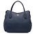Borsa Tote Satchel convertibile Prada Vitello Daino blu con zip