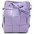 Borsa a secchiello Bottega Veneta Small Nappa Maxi Intrecciato Cassette Purple Porpora