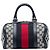 Borsa Boston Satchel Gucci Small GG Canvas Web Joy Beige