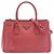 Borsa Tote Satchel Prada Galleria Double Zip Medium Saffiano Lux Rosa
