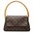 Bolso de hombro Mini Looping Louis Vuitton Monogram Marrón Castaño