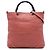 Bamboo mala shopper Gucci em couro de bezerro Tall rosa com alças de bambu