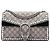 Borsa a tracolla Gucci Dionysus Medium GG Supreme Crystal Nera Nero