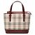 Borsa Tote Burberry House Check in tela beige