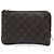 Borsa a Clutch Louis Vuitton Monogram Etui Voyageur PM Marrone