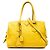 Sac à main Prada Vitello Daino avec fermeture éclair jaune