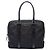 Borsa business Prada in Tessuto con profili in Saffiano nera Nero