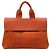 Bolsa Hermès Valparaiso PM em Toile e Swift Laranja
