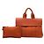 Bolsa Hermès Valparaiso PM em Toile e Swift Laranja - vista 6