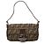 Borsa a spalla Baguette Fendi Zucca in tela marrone