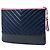 Pouch cosmetici Gabrielle Chanel Medium Chevron in vitello invecchiato blu - vista 2
