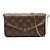 Borsa a tracolla Louis Vuitton Monogram Pochette Felicie Marrone