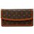 Borsa a pochette Louis Vuitton Monogram Pochette Dame PM Marrone