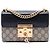 Borsa a Tracolla Gucci Small GG Supreme Padlock Nera Nero