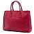 Prada Large Saffiano Lux Galleria Double Zip Tote Rot - Ansicht 2