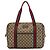 Borsa business Gucci GG Canvas Web beige