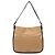 Bolsa de Ombro Gucci em Lona Bege com Web