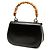 Bamboo Mala Satchel Night Gucci em pele de vitelo preta com bambu Preto - vista 2