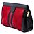 Borsa a tracolla con catena Gucci Ophidia Small in camoscio rosso con banda Web - vista 2
