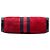 Borsa a tracolla con catena Gucci Ophidia Small in camoscio rosso con banda Web - vista 3