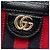 Borsa a tracolla con catena Gucci Ophidia Small in camoscio rosso con banda Web - vista 5