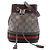 Borsa secchiello Gucci Mini GG Supreme Web Ophidia Beige