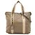 Bolso Satchel Prada de lona Canapa beige con logo