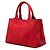Prada Small Canvas Canapa Logo Tote Satchel in Rot - Ansicht 2