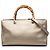 Bamboo Borsa Gucci Medium Shopper Satchel in vitello dorata con bambù D'oro