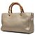 Bamboo Borsa Gucci Medium Shopper Satchel in vitello dorata con bambù D'oro - vista 2