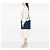 Borsa Tote Satchel Convertibile Prada Vitello Daino Blu con Cerniera Laterale - vista 6