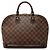 Borsa a mano Louis Vuitton Damier Ebene Alma PM Marrone
