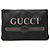 Clutch Gucci in pelle nera con logo Nero