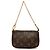 Bolso de mano Louis Vuitton Monogram Mini Pochette Accessoires Marrón Castaño