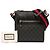 Bolsa Messenger Gucci Small GG Supreme Web Preta Preto - vista 7